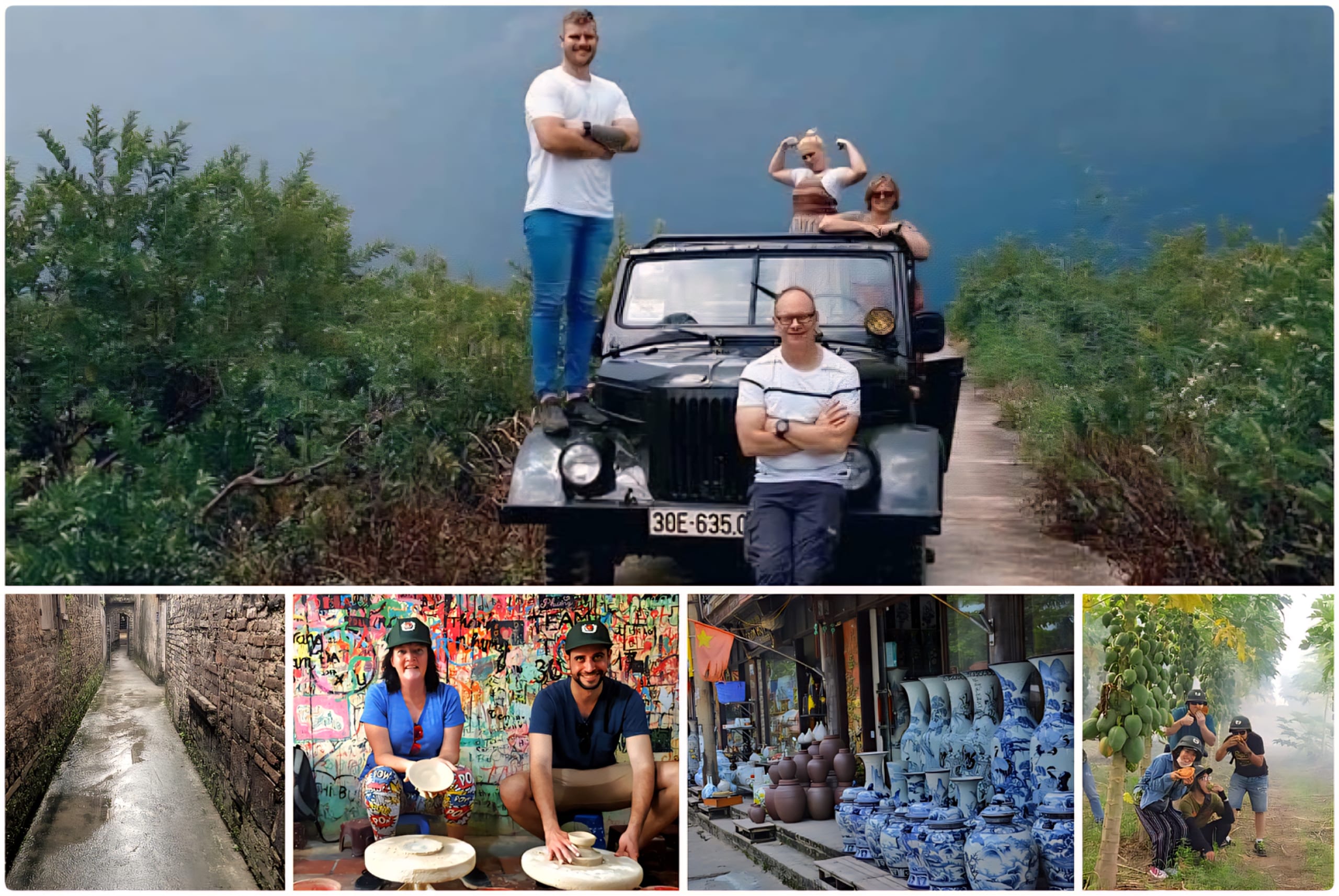 Hanoi Countryside Jeep Tour To Bat Trang Ceramic Village By Vietnam Army Jeep -HJA2