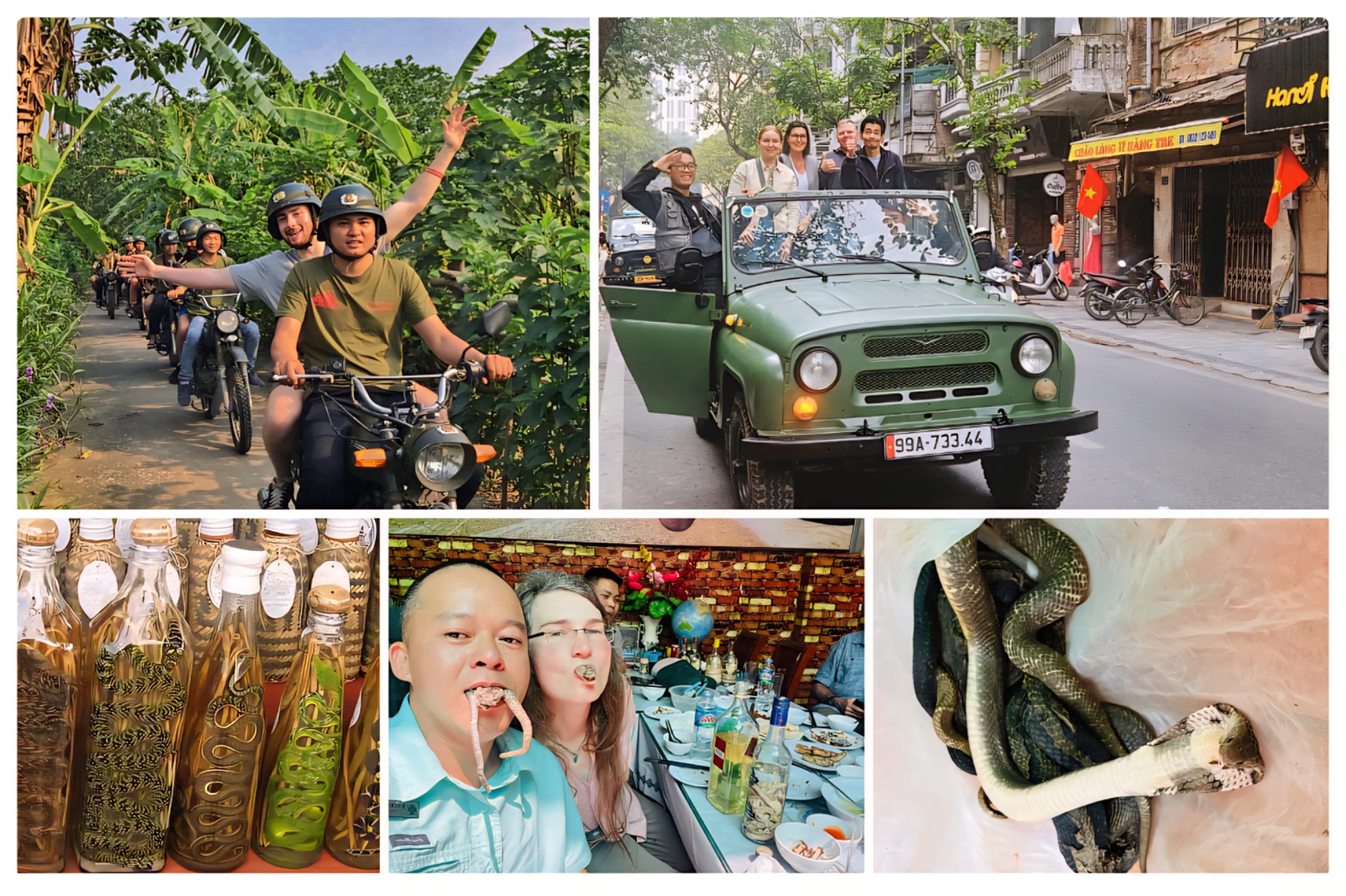 Hanoi Exotic & Bizarre Food Tour to Le Mat Snake Village By Jeep or Vespa/ Mortobike- HBTFS1